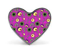 Spilla a forma di cuore con bulbo oculare di mostro e bulbo oculare, spilla da bavero per cravatta, abiti, accessori, Love form, Metallo