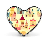 Spilla a forma di cuore con castello del Magic Kingdom, spilla divertente da bavero personalizzata per abbigliamento e accessori per borse.