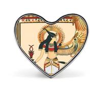 Spilla a forma di cuore con dea egizia antica, spilla da bavero, cravatta, accessori per abiti, matrimoni, compleanni, per uomini e donne, Love form, Metallo