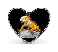 Spilla a forma di cuore con drago barbuto, lucertola e animale, divertente spilla da bavero personalizzata per abbigliamento e accessori per borse.