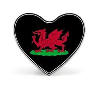 Spilla a forma di cuore con drago del Galles, graziosa spilla, distintivo per cappello, abbigliamento, accessori, regali per feste di matrimonio, per donne e uomini