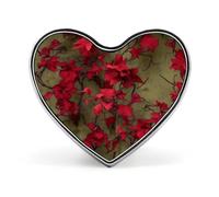 Spilla a forma di cuore con fiore rosso in lega di alluminio, spilla da bavero per San Valentino, spille per giacche, zaini e altri vestiti