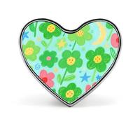 Spilla a forma di cuore con fiori graffiti, splendidi fiori per zaini o risvolti, spilla per San Valentino, anniversario