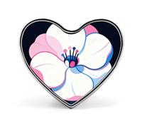 Spilla a forma di cuore con fiori rosa e blu, pavone che allarga la coda per zaini o risvolti, spilla per San Valentino, anniversario