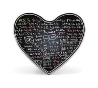 Spilla a forma di cuore con formula matematica per adulti, in metallo, personalizzata, a forma di cuore, alla moda, spilla a forma di cuore, per borse, vestiti, decorazione distintiva e regali