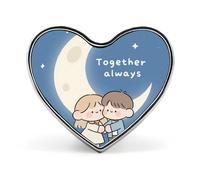 Spilla a forma di cuore con gli innamorati d'infanzia, per zaini o risvolti, spilla per San Valentino, anniversario