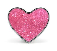 Spilla a forma di cuore con glitter rosa scintillante, spille per donne e uomini, gioielli alla moda, accessori per cappelli, borse, giacche, cappotti, regali di giorno