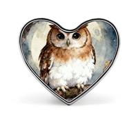 Spilla a forma di cuore con gufo, pavone che allarga la coda per zaini o risvolti, spilla per San Valentino, anniversario
