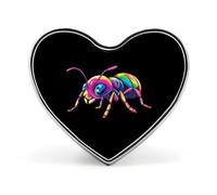 Spilla a forma di cuore con insetti colorati a forma di formica, spille per zaini, giacche, cappelli, decorazione