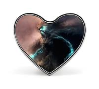 Spilla a forma di cuore con motivo tempesta tornado