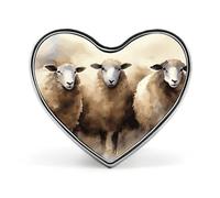 Spilla a forma di cuore con pecore ad, accessori di moda per uomo e donna, ideale per cappelli, borse, giacche e cappotti, perfetta come regalo per la giornata.
