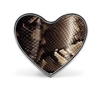 Spilla a forma di cuore con pelle di serpente, per donne e uomini, accessori alla moda per cappelli, borse, giacche, cappotti, regali di giorno