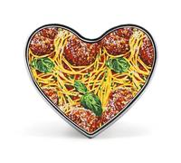 Spilla a forma di cuore con polpette, decorazioni per abiti, cappelli e borse.