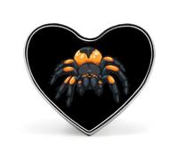 Spilla a forma di cuore con ragno, tarantola, spilla da bavero, cravatta, abiti, accessori per matrimoni, compleanni, per uomini e donne, Love form, Metallo