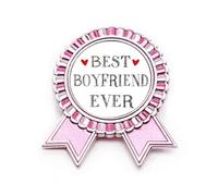 Spilla a forma di cuore con scritta "Best Friend Ever", rosa, Medio, Metallo