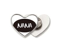 Spilla a forma di cuore con scritta "Grandma", in metallo, con scritta "Best Wishes"