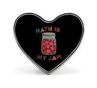Spilla a forma di cuore con scritta "Math Is My Jam", spilla da bavero, distintivo per borsa, maglietta, festa, gioielli personalizzati