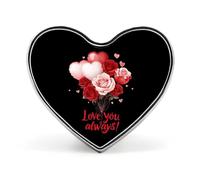 Spilla a forma di cuore con scritta "Ti amo" per San Valentino, accessorio per abbigliamento e gioielli per uomo e donna.