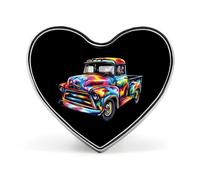 Spilla a forma di cuore con scritta "Truck Classic USApickup Badge" per zaino, giacca, cappello e altri accessori.