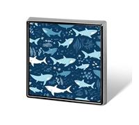 Spilla a forma di cuore con squali, classica e carina, spilla squisita, elegante e alla moda, zaino, cappello, giacche, decorazioni