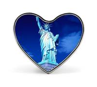 Spilla a forma di cuore con statua della libertà di New York, spilla per zaino, giacche, cappelli, decorazione