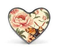 Spilla a forma di cuore con testa di falco della morte per zaino, giacche, cappelli, decorazione