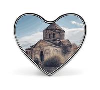 Spilla a forma di cuore della chiesa armena carino in lega di alluminio distintivo alla moda spille squisite per abito alla moda cappello borsa vestito cravatta accessori da sposa gioielli regalo