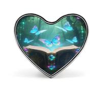 Spilla a forma di cuore glitterata a forma di cuore in metallo personalizzata per adulti spille da bavero a forma di cuore alla moda spille a forma di cuore squisita per borse vestiti decorazione