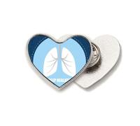 Spilla a forma di cuore in metallo con logo Keep Lung Healthy Art Deco Fashion Love