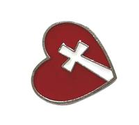 Spilla a forma di cuore in stile cartone animato, con supporto sicuro, struttura in lega, adatta per giovani donne e adolescenti in cerca di spilla a forma di cuore alla moda