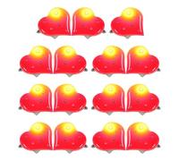 Spilla a forma di cuore luminosa a LED, rosso, grande, 15 pezzi, per San, festa e matrimonio, spilla lampeggiante per donna, accessorio decorativo per vestiti e regali romantici