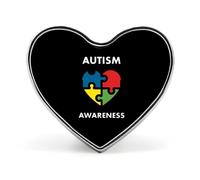 Spilla a forma di cuore per la sensibilizzazione sull'autismo, ideale per abiti, cappelli e borse.