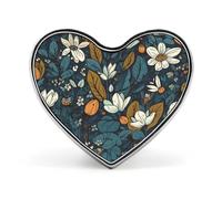 Spilla a forma di cuore per uomini e donne, spilla decorativa con lupo selvatico nel fuoco, eleganti spille per scialle, cappotti, camicie, magliette, borse, Love form, Alluminio