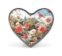 Spilla a forma di cuore per uomini e donne, spilla decorativa con lupo selvatico nel fuoco, eleganti spille per scialle, cappotti, camicie, magliette, borse, Love form, Alluminio