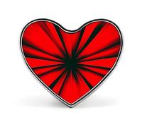 Spilla a forma di cuore per uomo e donna, con catena DNA, spilla elegante per scialle, cappotti, camicie, magliette, borse decorative, Love form, Alluminio