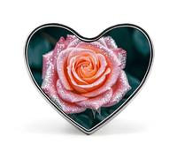 Spilla a forma di cuore per uomo e donna, con catena DNA, spilla elegante per scialle, cappotti, camicie, magliette, borse decorative, Love form, Alluminio