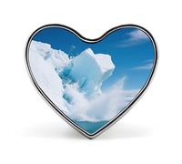 Spilla a forma di cuore Perito Moreno Glacier, spilla in metallo, spilla da bavero per uomo e donna, abbigliamento, borse, cappelli, accessori moda