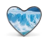 Spilla a forma di cuore Perito Moreno Glacier, spilla in metallo, spilla da bavero per uomo e donna, abbigliamento, borse, cappelli, accessori moda