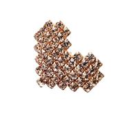 Spilla a forma di cuore scintillante, in lega, elegante corpetto per la sera e regalo premuroso, spilla a forma di cuore con strass
