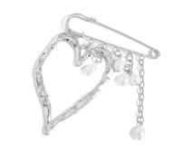 Spilla a forma di cuore senza data per donne e uomini, gioielli delicati per Natale, fidanzamento, amicizia, ricordi, romantico, spilla a forma di cuore, regalo, Misura unica, come descritto