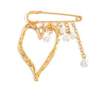 Spilla a forma di cuore senza data per donne e uomini, gioiello delicato per Natale, fidanzamento, amicizia, ricordi, anniversario, accessorio a forma di cuore, One Size, come descritto