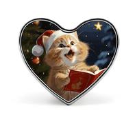 Spilla a forma di cuore, simpatico cane bulldog francese stampato, accessorio per gioielli da sposa, distintivo per zaini, spilla di San Valentino