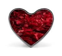 Spilla a forma di cuore sparso con petali di rosa, lega di alluminio, spilla per San Valentino, spille per giacche, zaini e altri vestiti