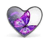 Spilla a forma di cuore viola a forma di cuore in metallo personalizzata per adulti Spille da bavero a forma di cuore alla moda spilla squisita a forma di cuore per borse vestiti decorazione