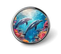 Spilla a forma di delfino dell'oceano per donna e uomo, spilla da bavero alla moda per feste e matrimoni