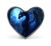 Spilla a forma di drago magico per donne e uomini, spilla con distintivo a forma di cuore per feste e matrimoni