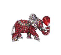 Spilla a forma di elefante decorata con strass scintillanti per gli appassionati di moda alla ricerca di eleganti strass per feste, One Size, come descritto