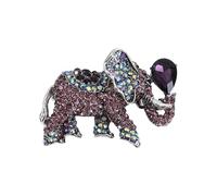 Spilla a forma di elefante decorata con strass scintillanti per gli appassionati di moda alla ricerca di eleganti strass spilla a forma di elefante, Misura unica, come descritto