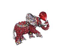 Spilla a forma di elefante decorata con strass scintillanti per gli appassionati di moda alla ricerca di gioielli eleganti, Misura unica, come descritto