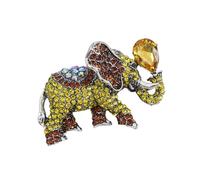 Spilla a forma di elefante decorata con strass scintillanti per gli appassionati di moda alla ricerca di eleganti strass per feste, One Size, come descritto